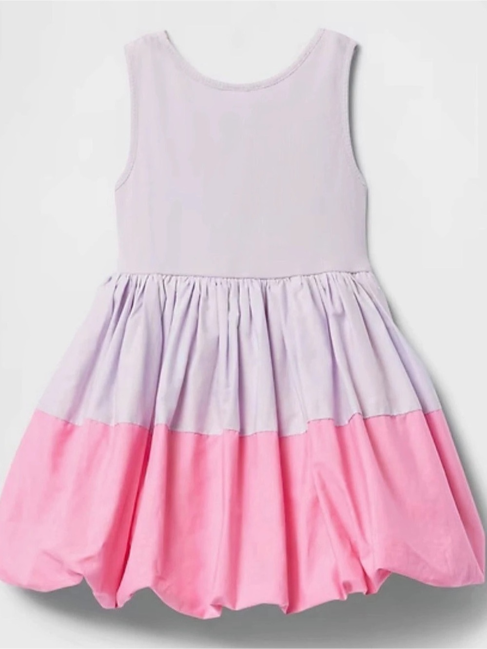 Baby GAP Mixed Media Oxford Purple & Pink Bubble Dress 🎀